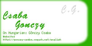 csaba gonczy business card