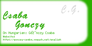 csaba gonczy business card